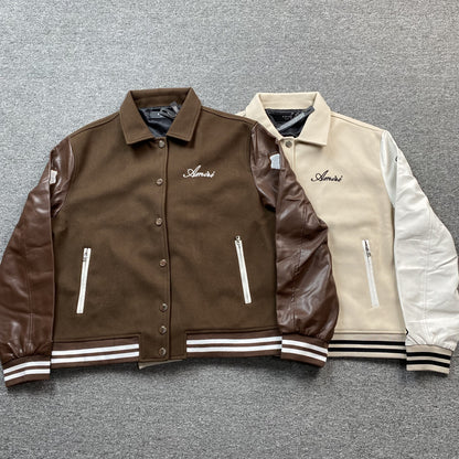 Amiri Bones Bomber Jacket Brown