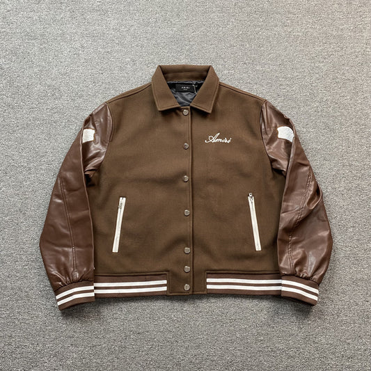 Amiri Bones Bomber Jacket Brown