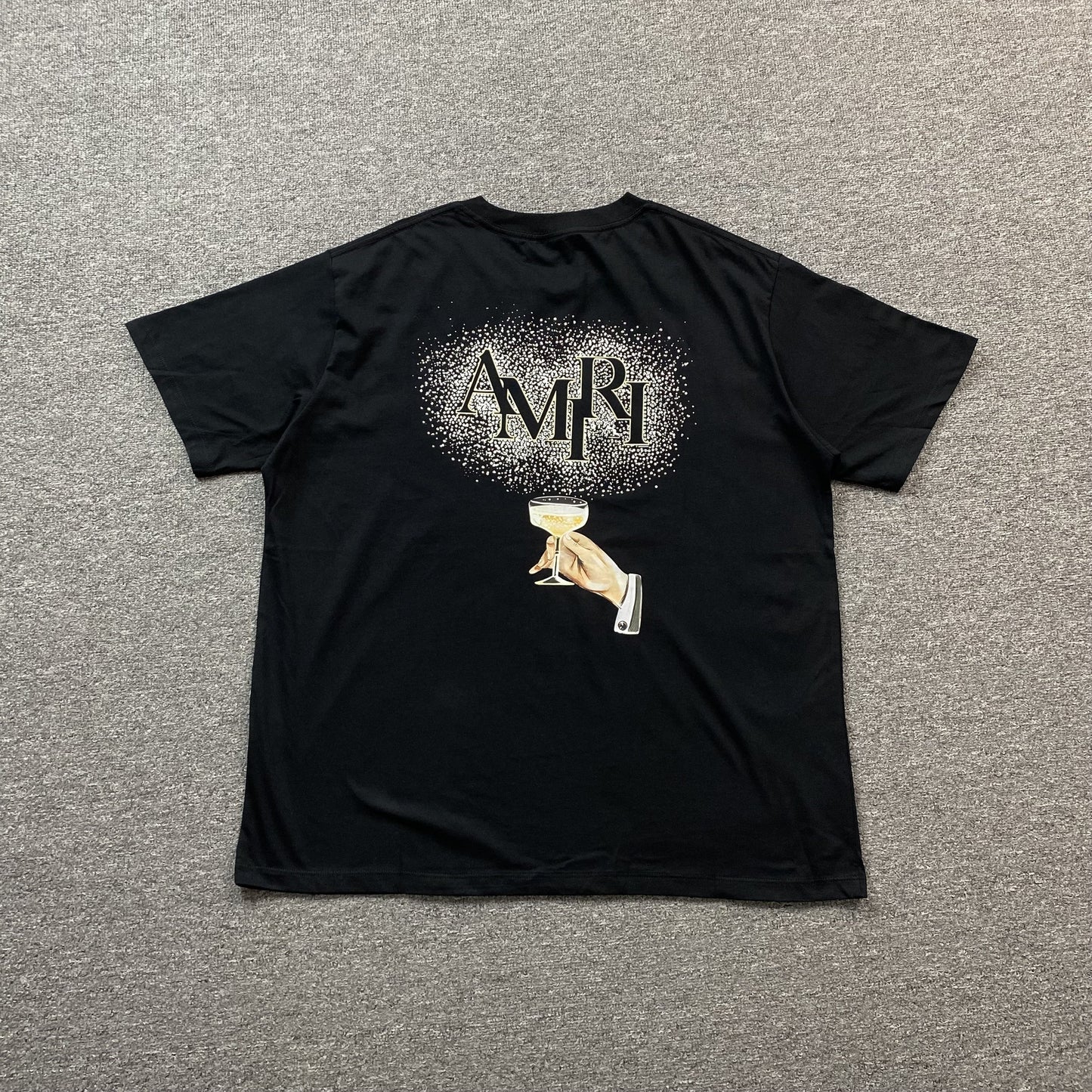 Amiri Champagne Cristal Tee Black