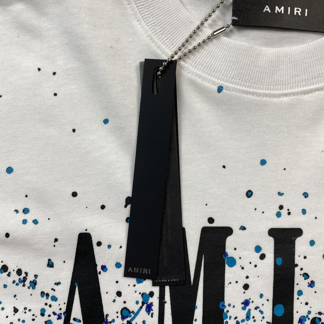 Amiri Crystal Core Logo Tee White