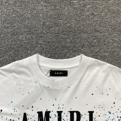 Amiri Crystal Core Logo Tee White