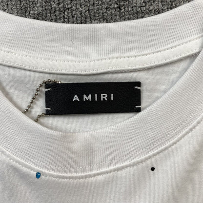 Amiri Crystal Core Logo Tee White