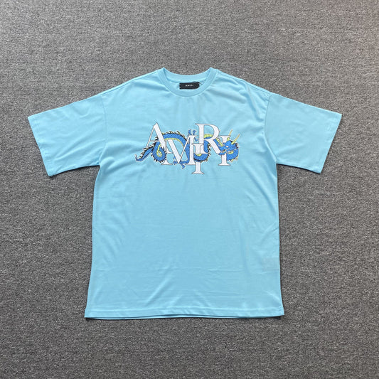 Amiri Dragon Tee Blue