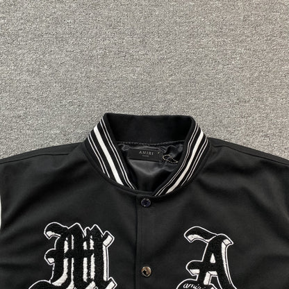 Amiri Dream Team Varsity Bomber Jacket Black