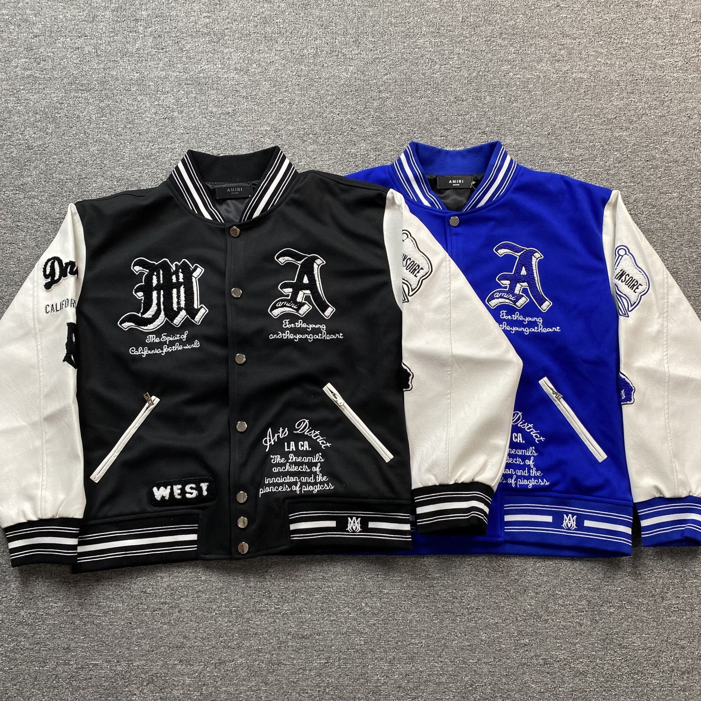 Amiri Dream Team Varsity Bomber Jacket Black