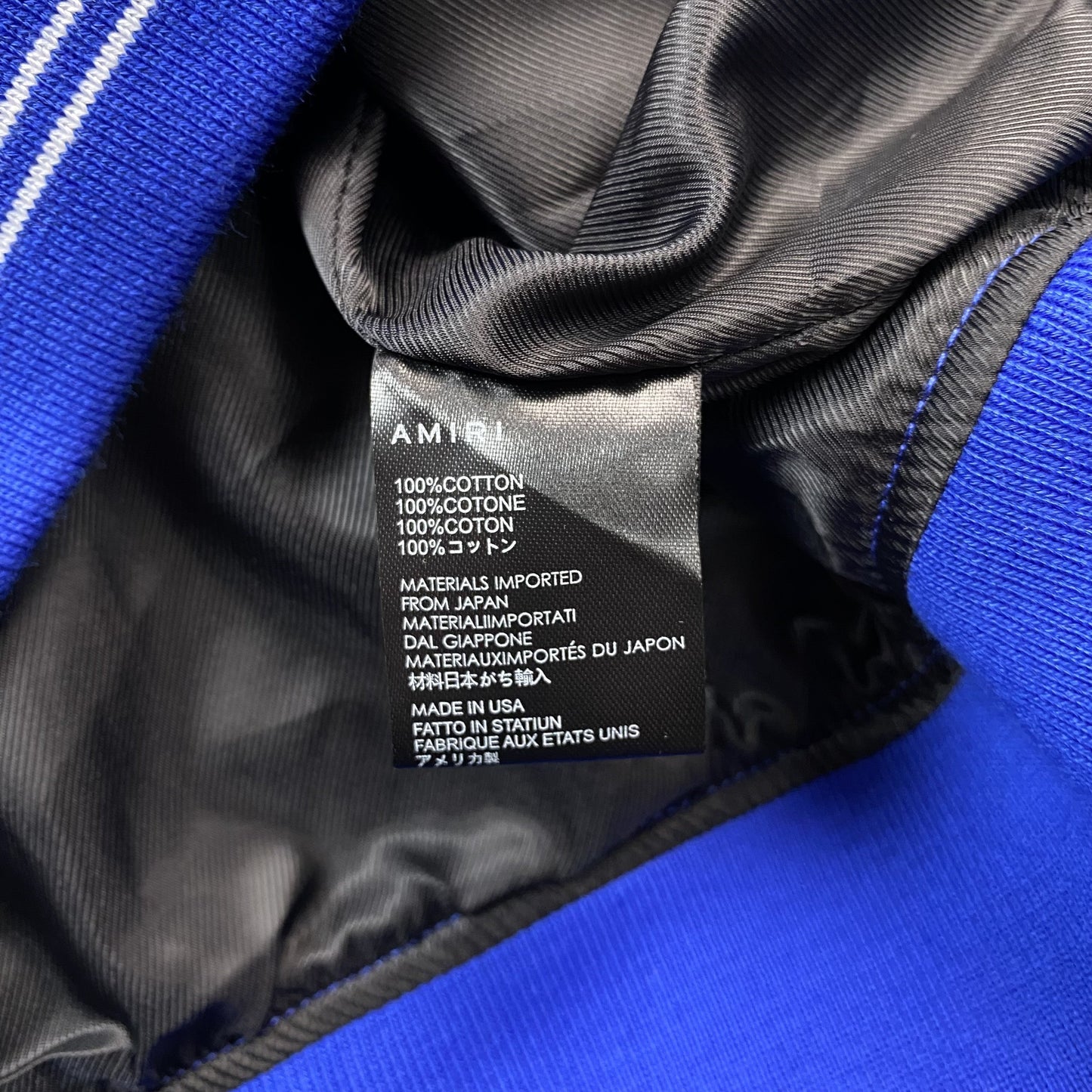 Amiri Dream Team Varsity Bomber Jacket Blue