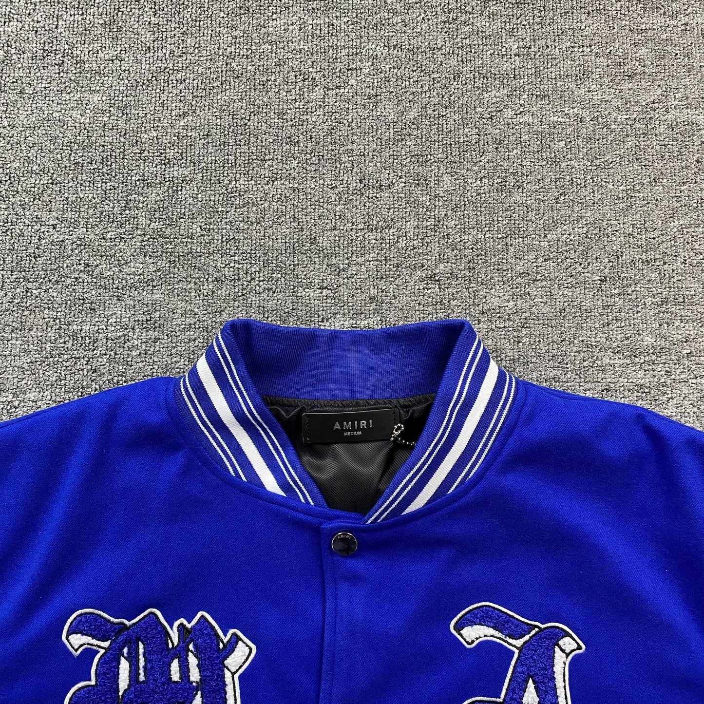 Amiri Dream Team Varsity Bomber Jacket Blue