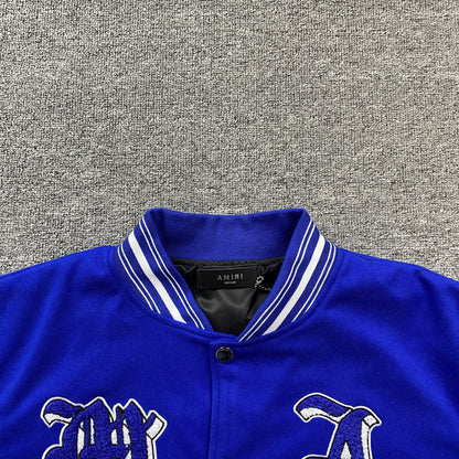 Amiri Dream Team Varsity Bomber Jacket Blue