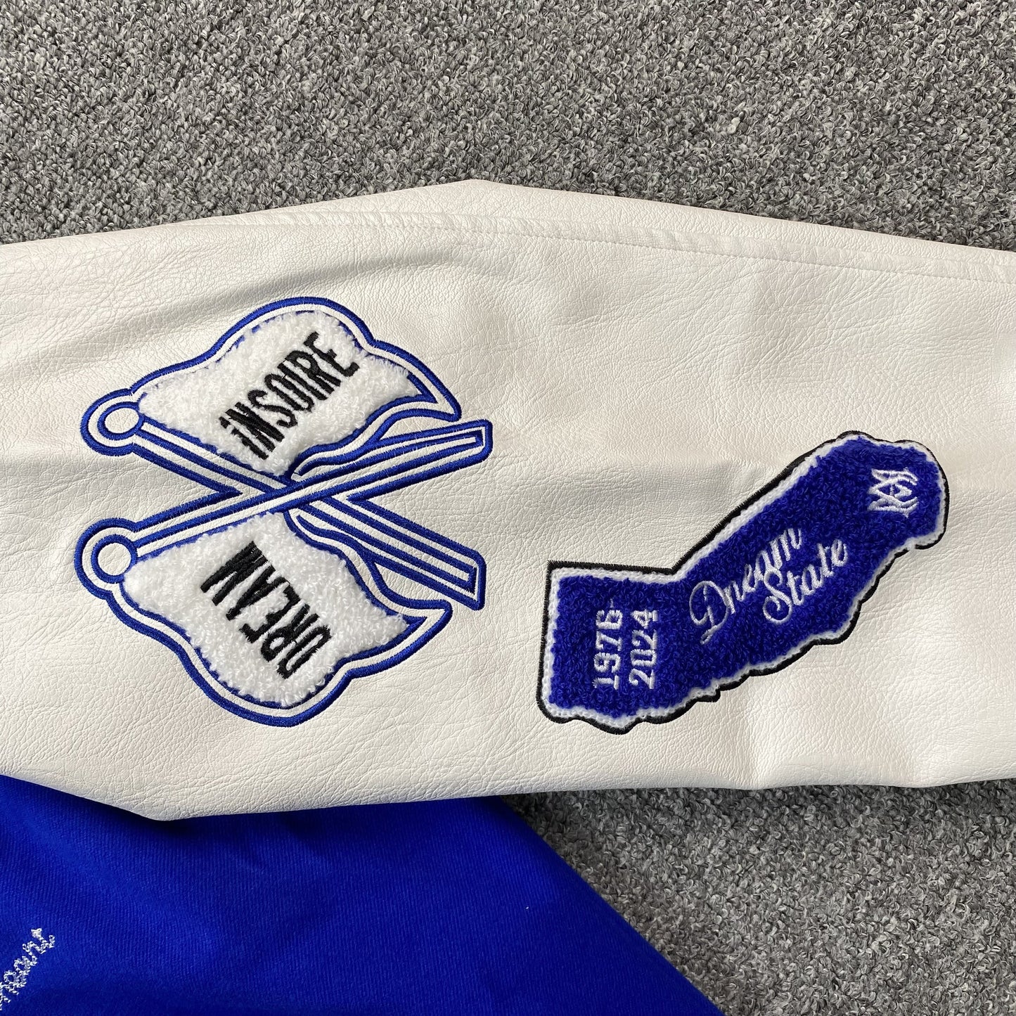 Amiri Dream Team Varsity Bomber Jacket Blue