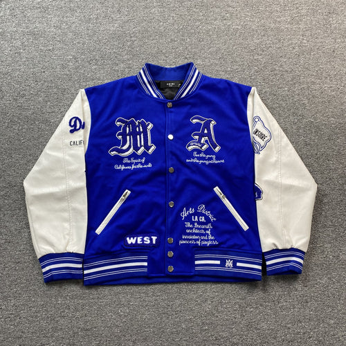 Amiri Dream Team Varsity Bomber Jacket Blue