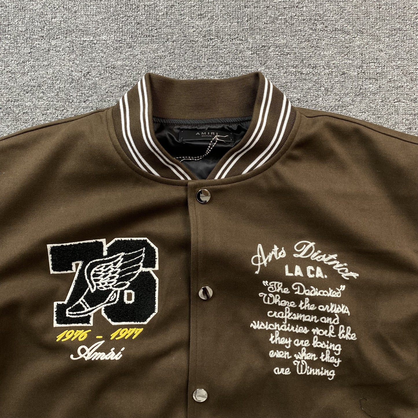 Amiri Eagle Bomber Jacket Brown