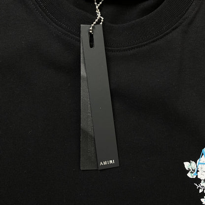 Amiri Floral Logo Tee Black