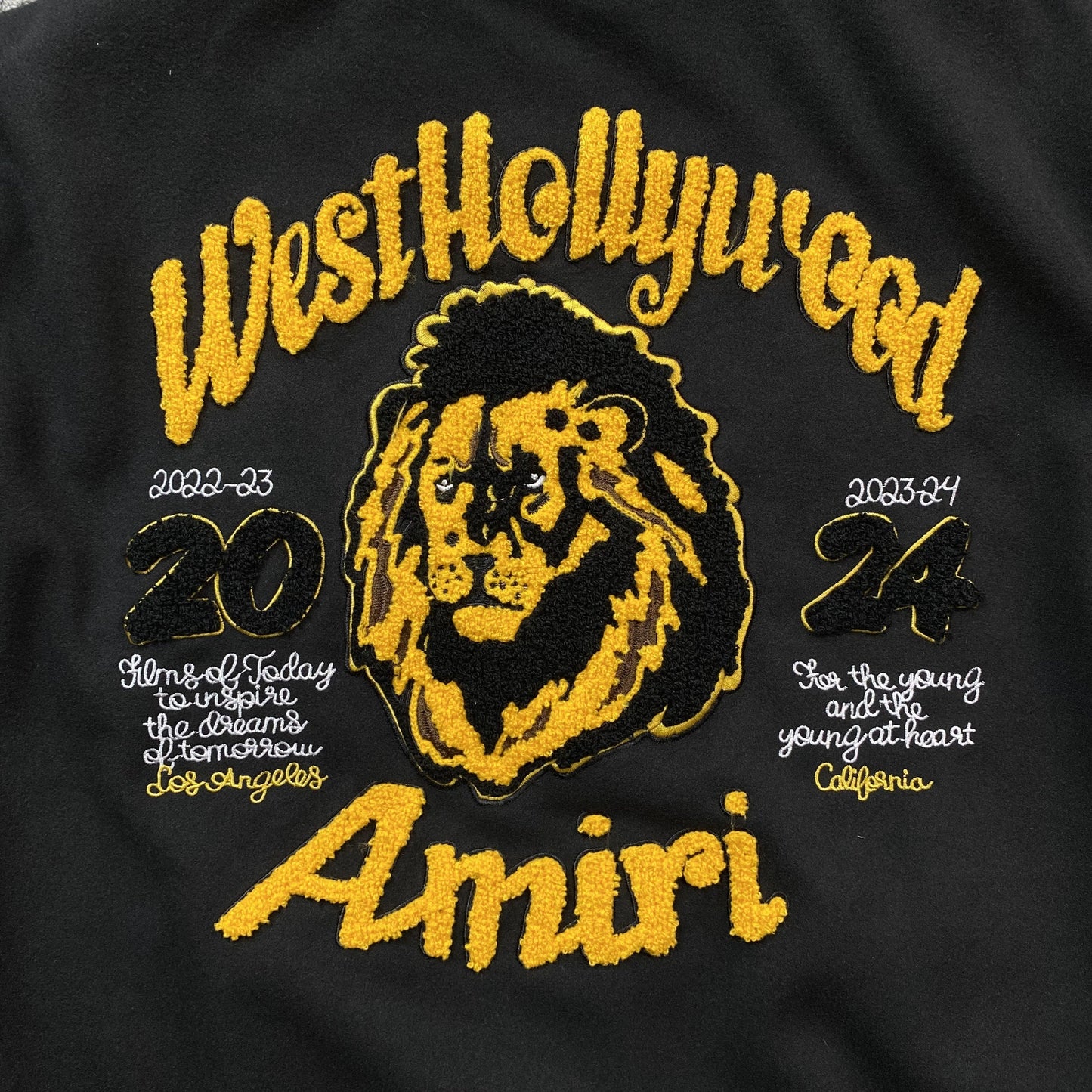 Amiri Lion Varsity Jacket Black