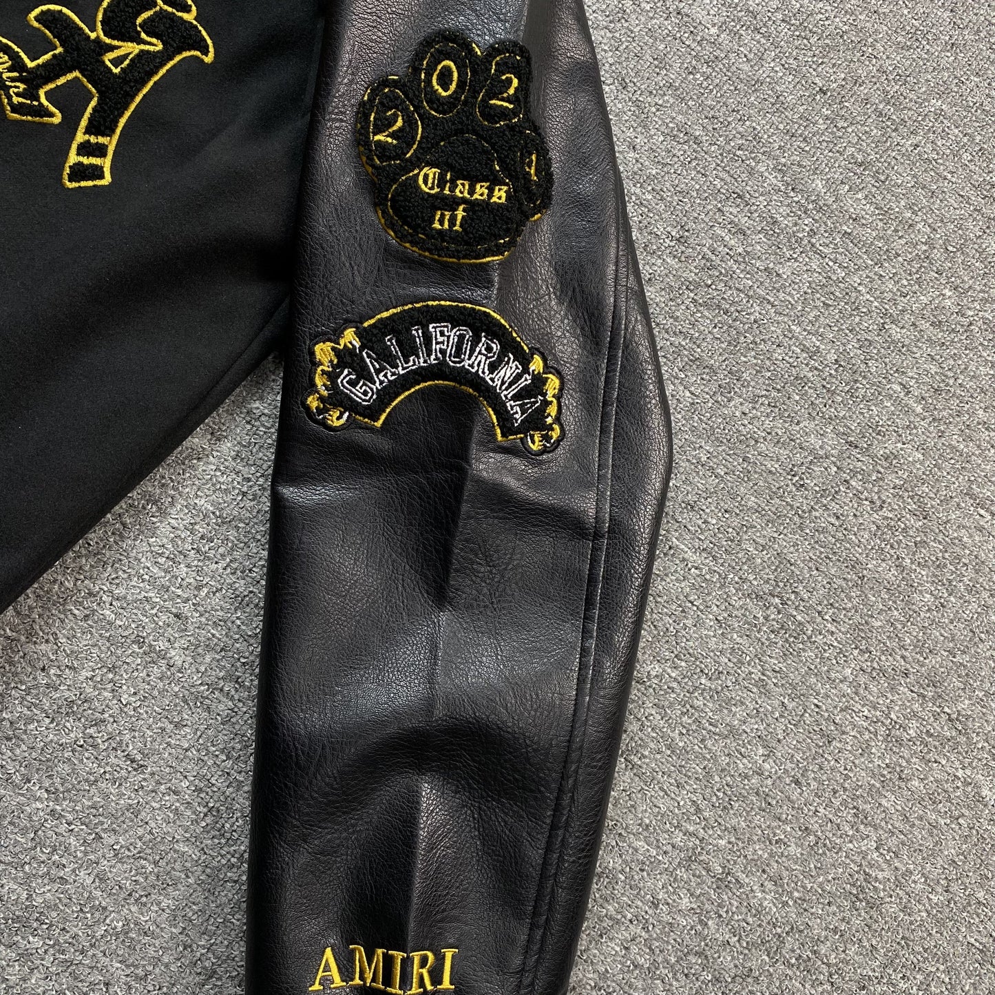 Amiri Lion Varsity Jacket Black