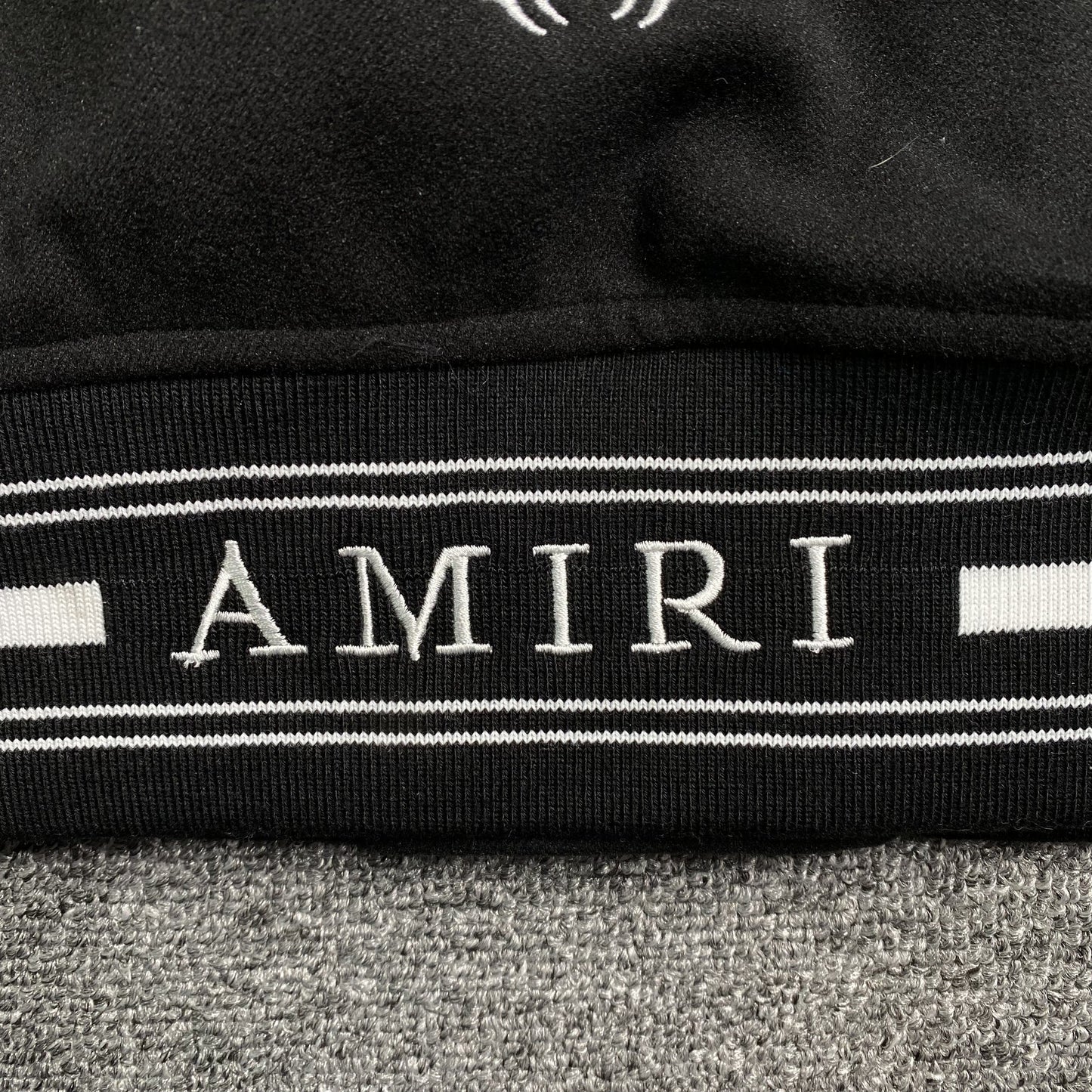Amiri Logo Patch Varsity Jacket Black