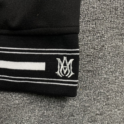 Amiri Logo Patch Varsity Jacket Black
