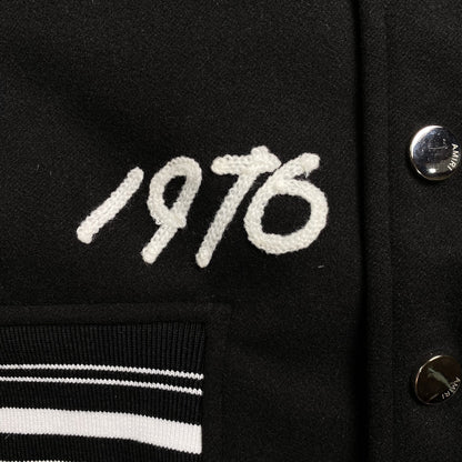 Amiri Logo Patch Varsity Jacket Black