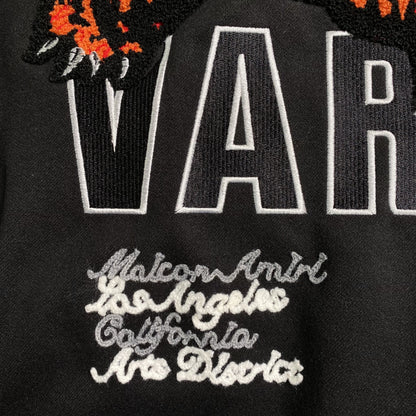 Amiri Logo Patch Varsity Jacket Black