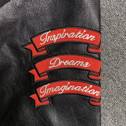 Amiri Logo Patch Varsity Jacket Black