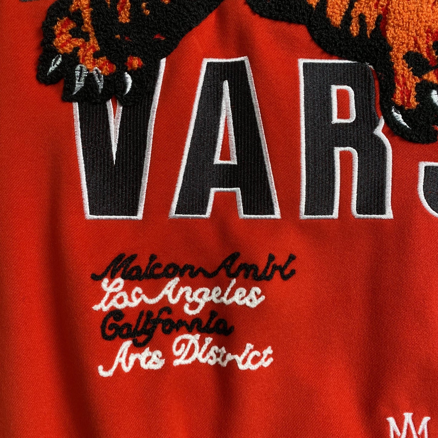 Amiri Logo Patch Varsity Jacket Red