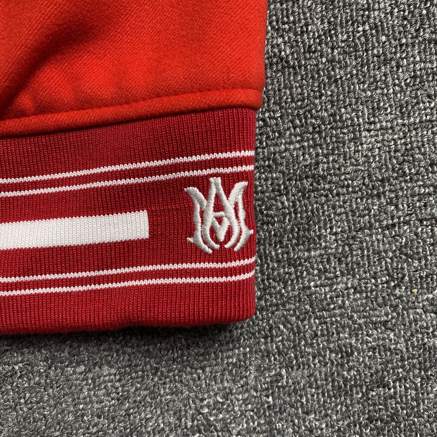 Amiri Logo Patch Varsity Jacket Red