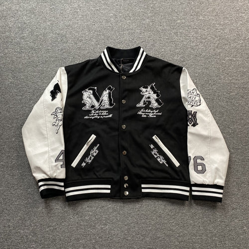 Amiri Ma Angel Varsity Bomber Jacket Black
