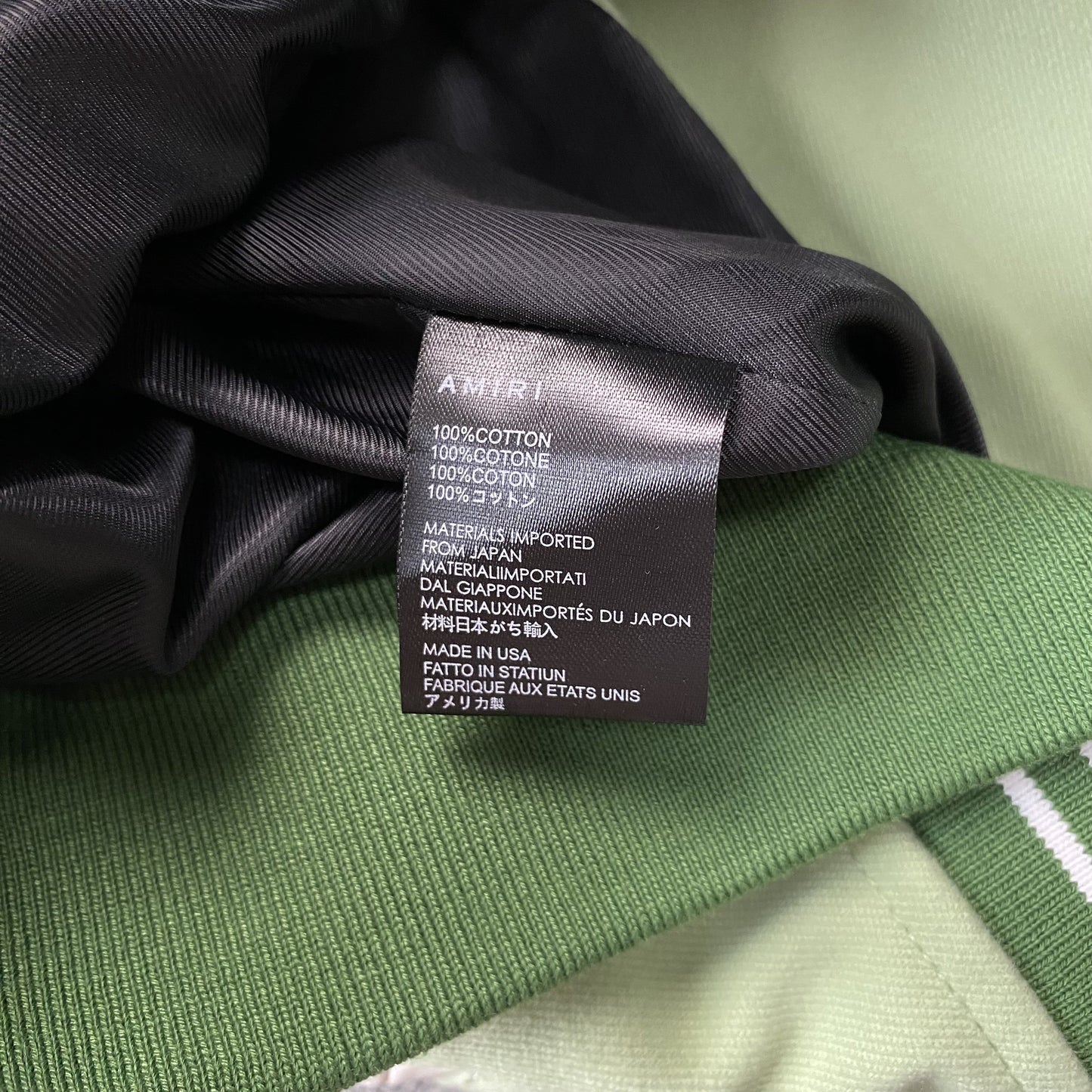 Amiri Ma Angel Varsity Bomber Jacket Green