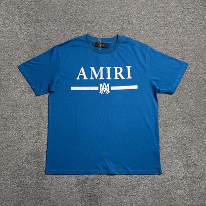 Amiri Ma Bar Logo Tee Blue