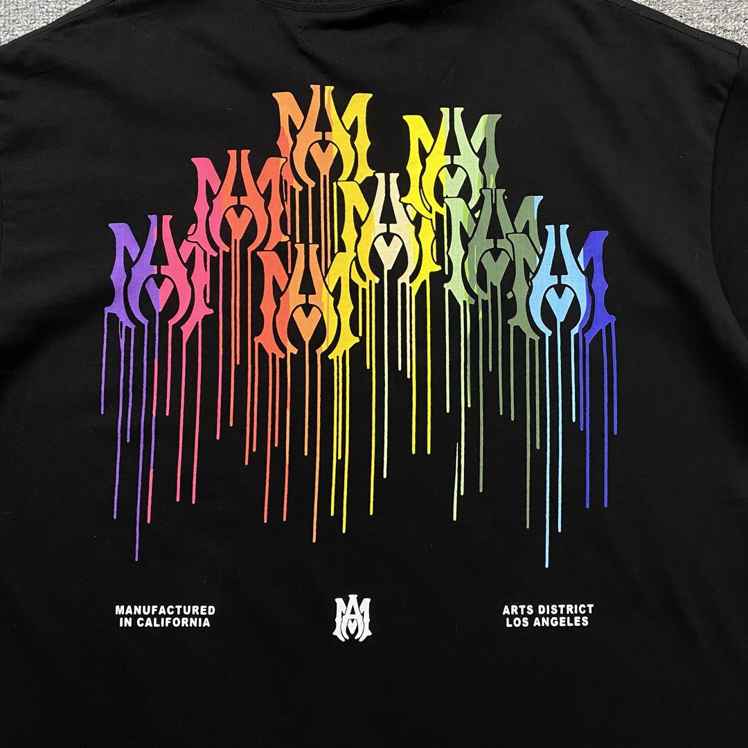Amiri Ma Drip Collage Tee Black