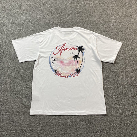 Amiri Paradise Airbrush Tee White