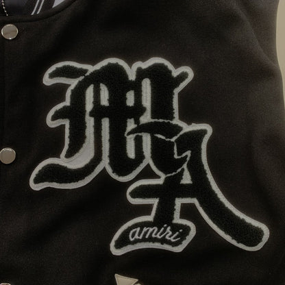 Amiri Pegasus Varsity Bomber Jacket Black