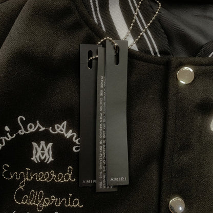 Amiri Pegasus Varsity Bomber Jacket Black
