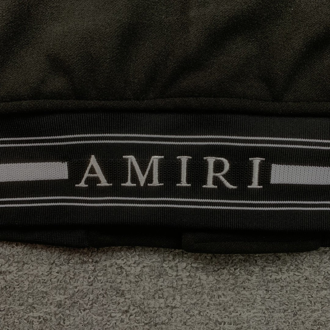 Amiri Pegasus Varsity Bomber Jacket Black