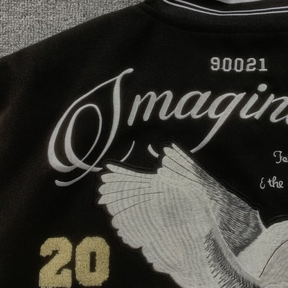 Amiri Pegasus Varsity Bomber Jacket Black