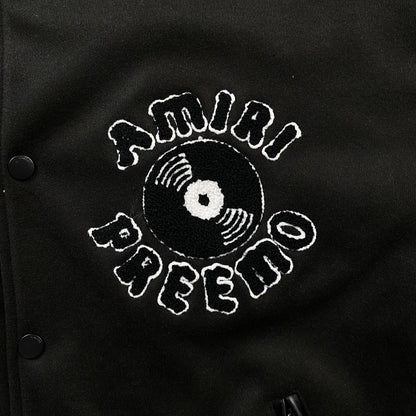 Amiri Premier Record Bomber Jacket Black