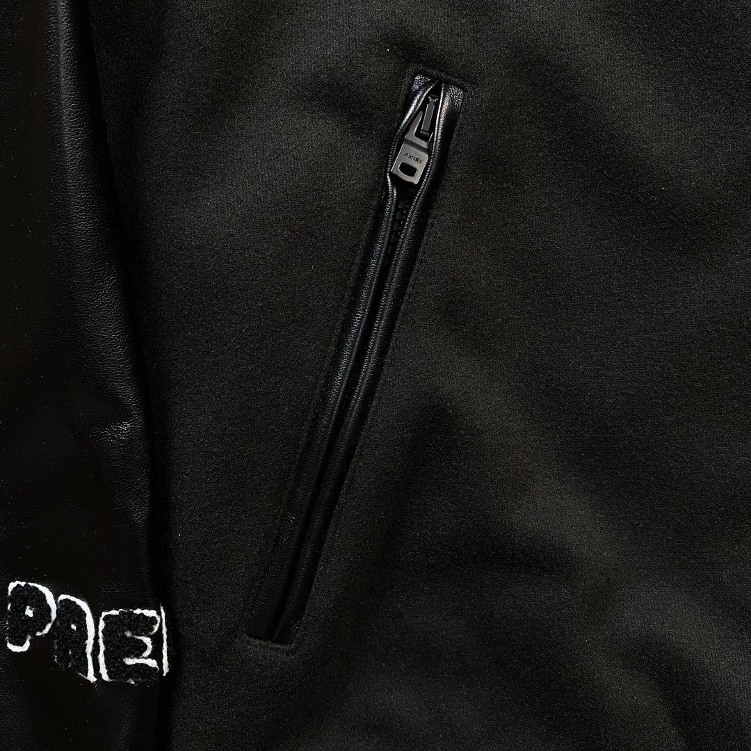 Amiri Premier Record Bomber Jacket Black