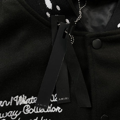 Amiri Premier Record Bomber Jacket Black