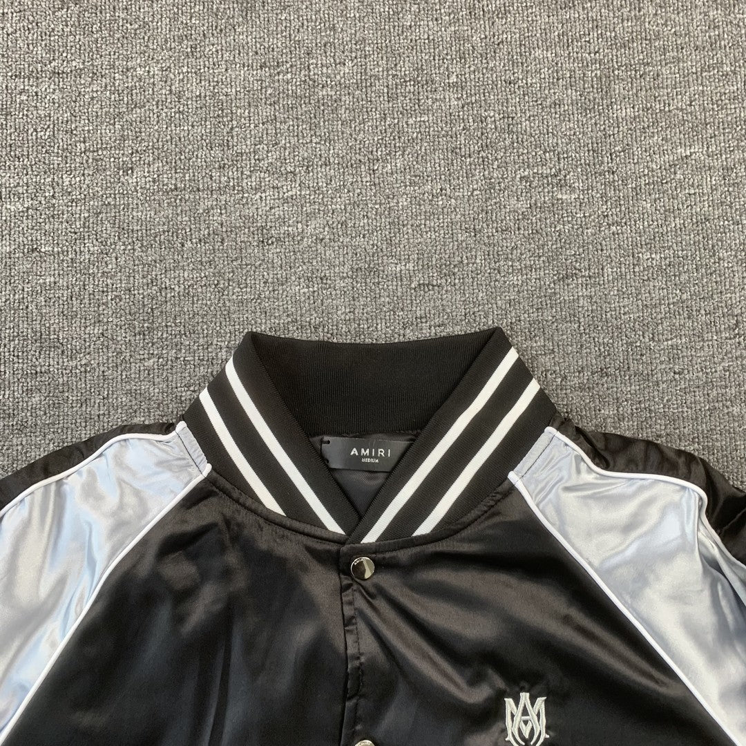 Amiri Souvenir Varsity Bomber Jacket Black