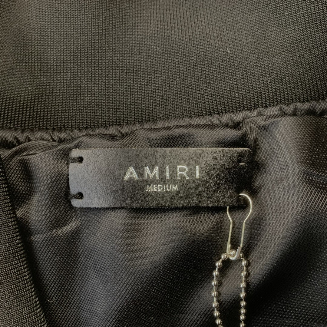 Amiri Souvenir Varsity Bomber Jacket Black