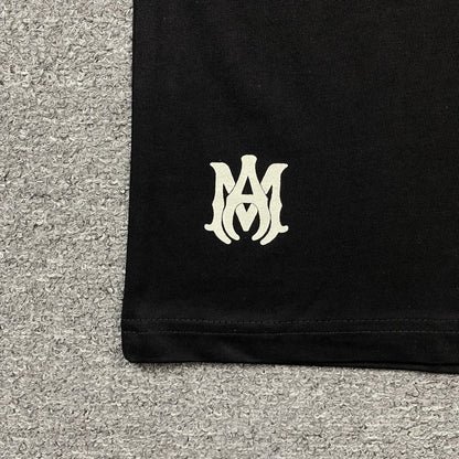 Amiri Staggered Logo Tee Black