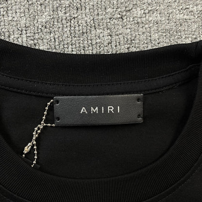 Amiri Staggered Logo Tee Black