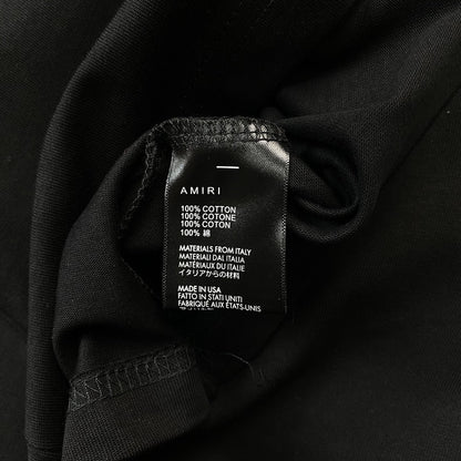 Amiri Staggered Logo Tee Black