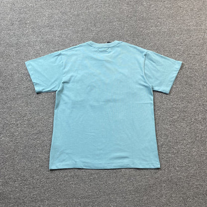 Amiri Staggered Logo Tee Blue