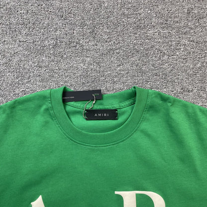 Amiri Staggered Logo Tee Green