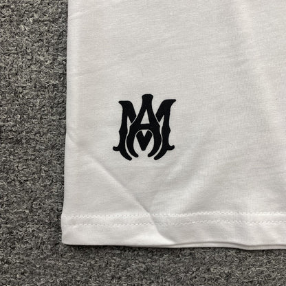 Amiri Staggered Logo Tee White