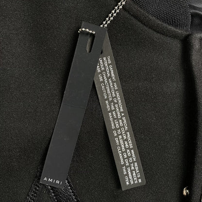 Amiri Staggered Logo Varsity Jacket Black