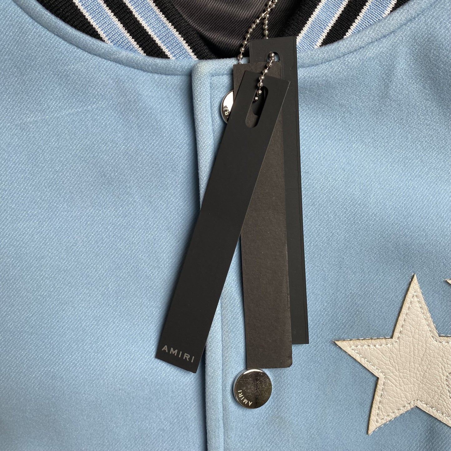 Amiri Stars Bomber Jacket Air Blue