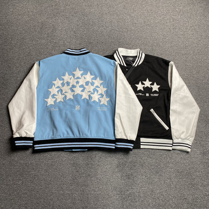 Amiri Stars Bomber Jacket Air Blue