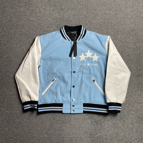 Amiri Stars Bomber Jacket Air Blue