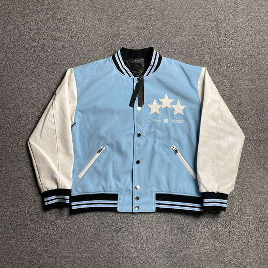 Amiri Stars Bomber Jacket Air Blue